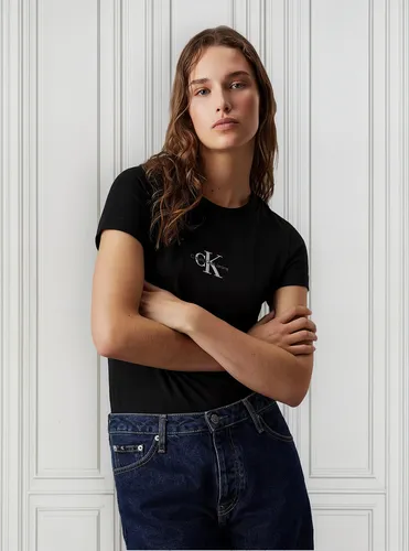 Polera Monologo Slim Negro Calvin Klein