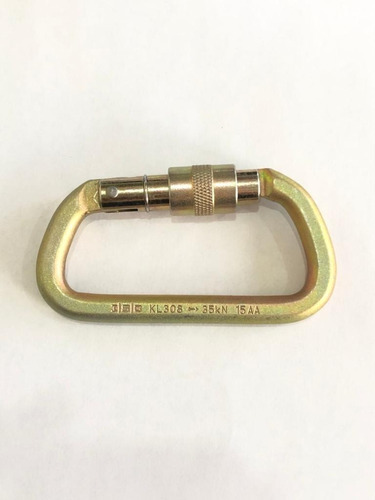 Mosqueton Forma D Acero Seg Rosca 35 Kn Isc Rescate
