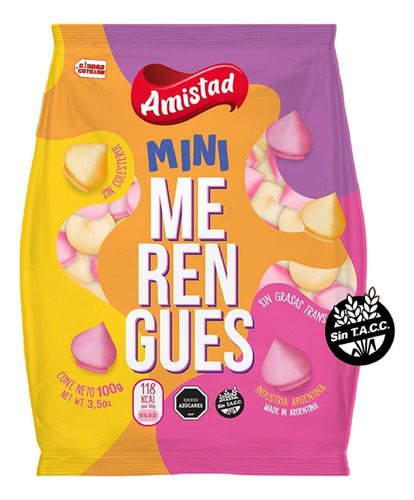 Mini Merengues Colores 100g Amistad - Ciudad Cotillón