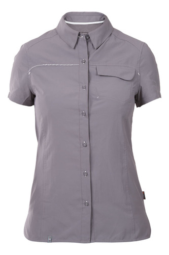 Camisa Mujer Rosselot Short Sleeve Shirt Gris Lippi