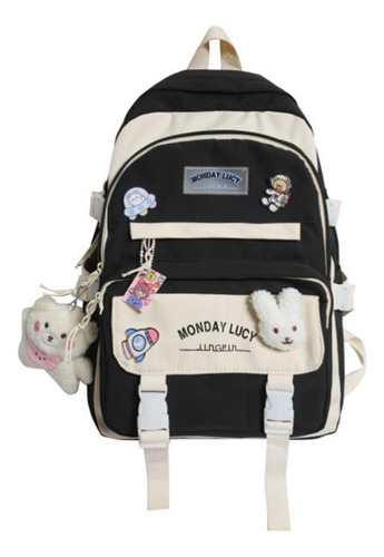 Mochila Kawaii Para Niñas Con Colgante De Oso