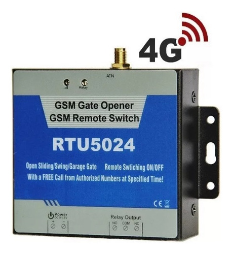 Abre Portón Celular Rtu 5024 4g + Fuente De Poder Y Chip