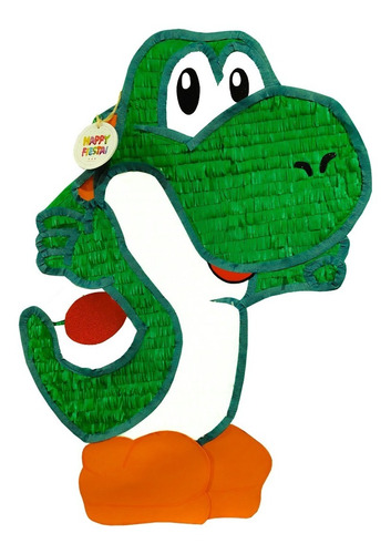 Piñata Personalizada De Yoshi De Super Mario 70 Cm