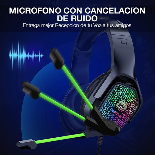 Imagen 4 de 8 de Auriculares Gamer Onikuma X3 Rgb Multiplataforma Pc Ps4 Xbox