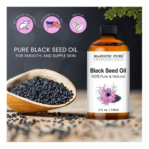 Majestic Pure Aceite De Semilla Negra Turco 100% Puro