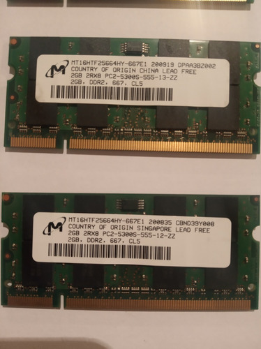 Imagen 2 de 3 de Memorias Ram Laptop 2gb-5300/800mhz