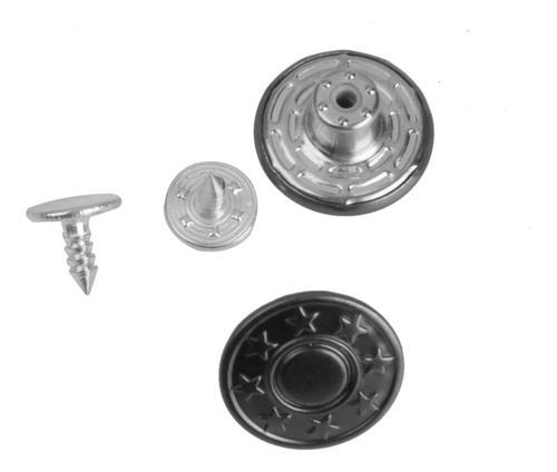 Imagen 2 de 11 de 50 Sets Vintage Star Jean Tack Botones De Metal De 17 Mm