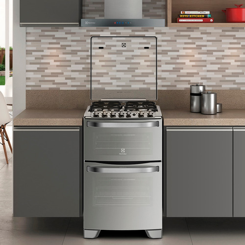 Cocina Doble Horno Sup/eléctrico Inf/gas Electrolux 56dxq