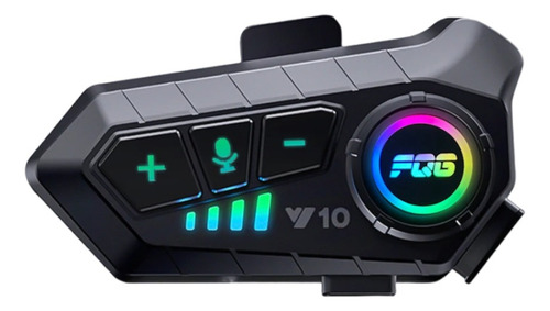 Intercomunicador Capacete Moto Bluetrooth Controle De Voz Helmet Y10 Preto