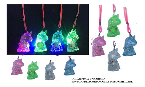 Kit Festa Pisca Neon - 15 Colares Piscas Unicórnio Testados