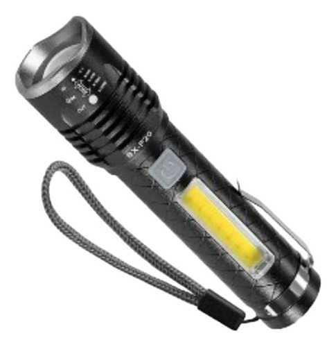 Linterna Led De Mano Recargable Potente Usb Zoom Tactica  