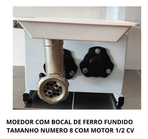 Mini Serra Motor 1/2cv Mesa Móvel C/ Moedor Carne Bja 150-c
