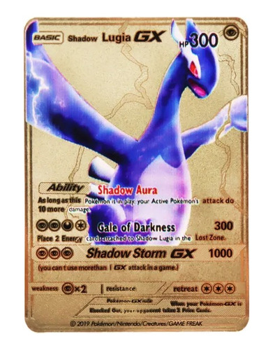 Carta Pokemon Metalica Shadow Lugia Gx Exclusiva