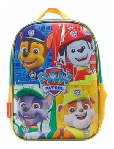 Mochila Paw Patrol 30cm Espalda 12 Jardin Escuela Niño