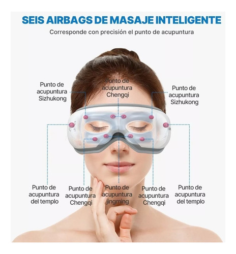Masajeador De Ojos +calor Quita Ojeras,arrugas + Bluetooth