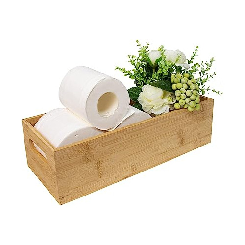 Caja De Decoración De Baño De Madera, 15 X 6 X 4 PuLG...