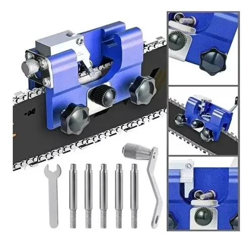 Para Afilador De Motosierra + Juego De 5 Cabezales De