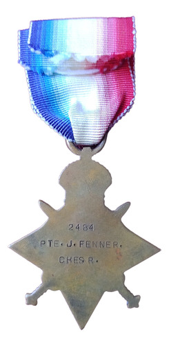 Medalla Inglaterra Estrella Campaña 1914-15 Primera Guerra (Usado)