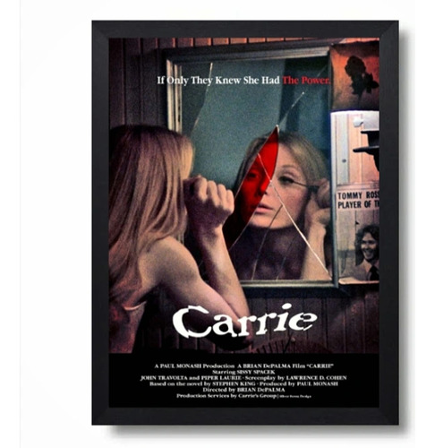 Cuadro Carrie 1976 Marco Con Vidrio 35x50