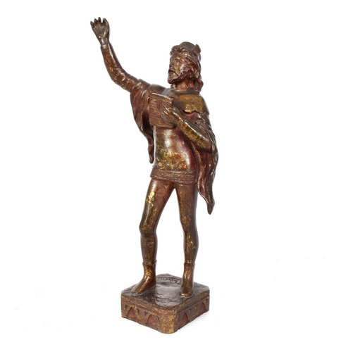 Escultura Em Bronze - Bardo Medieval. Jean Garnier