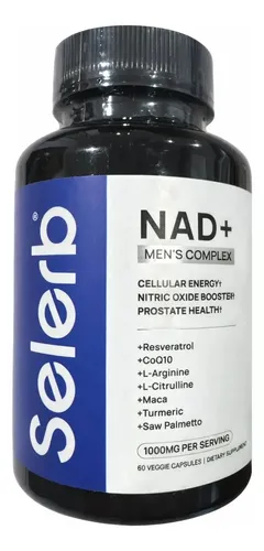 Selerb NAD+ Supplement With CoQ10 & Maca For Men's Energy & Prostate Health - 30 Capsules