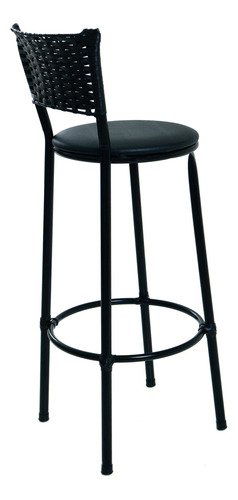 Kit Com 2 Banquetas Altas Perfeitas Para Casa Cozinha Bistrô Acabamento Da Estrutura Preto Cor Preto