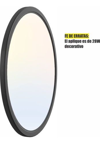 Lampara Aplique De Pared O Techo Tipo Plafón 48w Color Negro