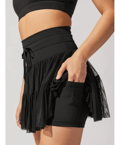 Falda Plisada Casual Deportiva De Cintura Alta Para Mujer
