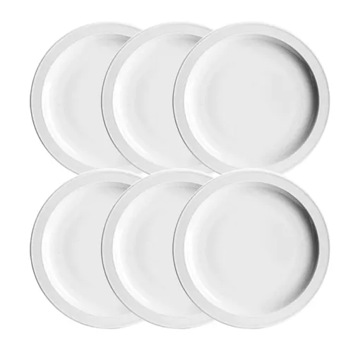 Plato Postre Porcelana Blanco Liso 20 Cm Importado Turquia