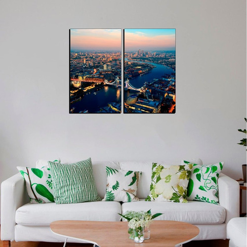 Imagen 3 de 3 de Cuadro Díptico 60x50 Cms Decorativo Londres1
