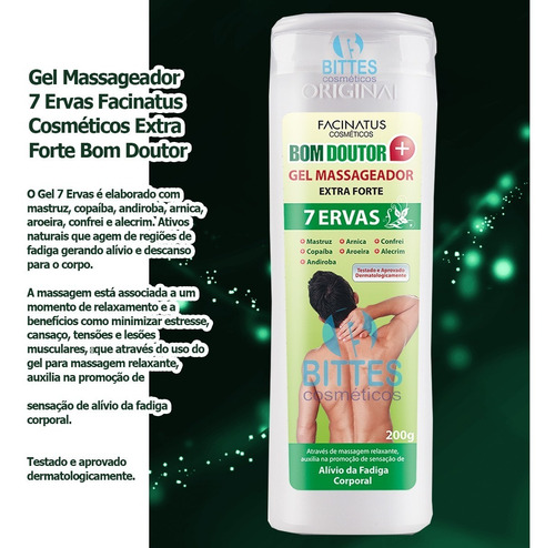 4 Gel Massageador 7 Ervas Facinatus Cosméticos Bom Doutor