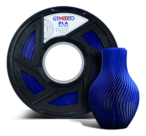 Filamento Pla Plus 1,75mm 1kg - Varias Cores - Gtmax3d Azul Escuro Translucido