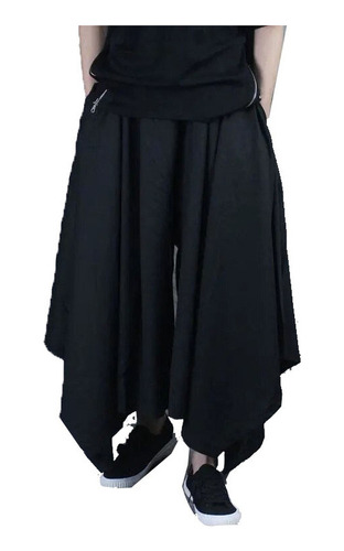 Pantalones Casuales Holgados Hakama Para Hombre, De Algodón