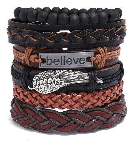 Pulsera Personalizada Juego De Seis Pulseras Multicapa