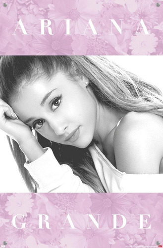 Ariana Grande - Póster De Pared Floral Chinchetas