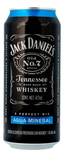 Bebida Preparada Jack Daniels Agua Mineral Lata 473 Ml