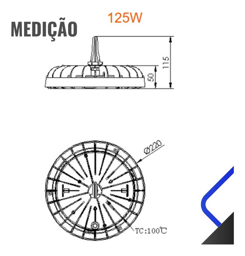 Luminaria Led Highbay Industrial 125w 6500k 16250lm Ledvance