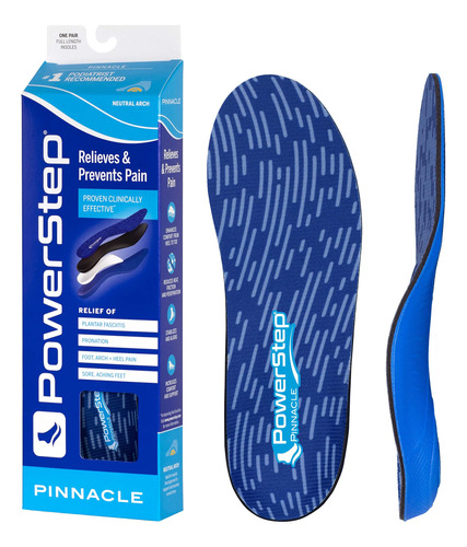 Plantilla Para Zapato Ortopédico Powerstep Pinnacle. Azul