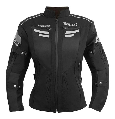 Chamarra Motociclista Mujer Impermeable Protectores Wkl Ngo