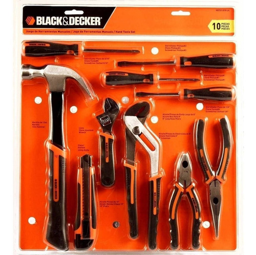 Juego De Herramientas 10 Piezas Black And Decker Hdt51-910