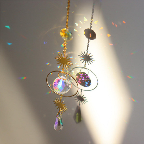 Colgante De Cadena Con Cuentas 2x Colgantes De Cristal Para