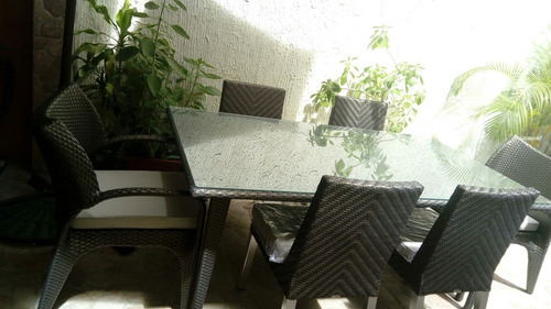 Comedor Rattan Sintético Exteriores Jardín
