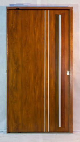 Puerta Pivoteante Pavir Chapa 100x200 Foliada Simil Madera