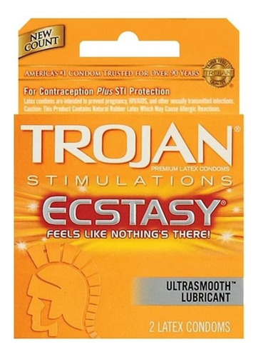 Condón Trojan Ecstasy Pack X 3 Ultra Ribbed