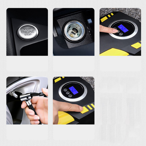 Compresor Inflador Llantas Lcd Para Auto, Bomba De Aire