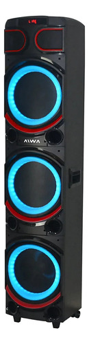 Parlante Bluetooth Torre Ring Power Bank Aiwa AW-T2012 100w Color Negro