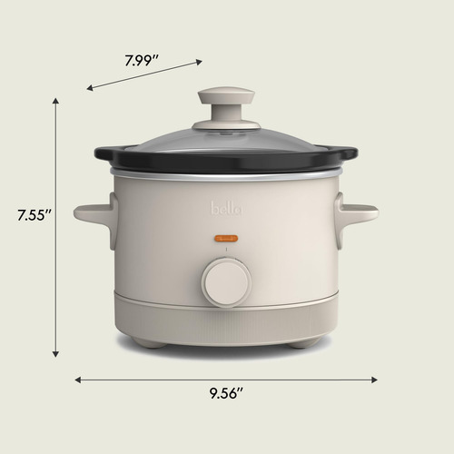 Bella 1.5 Qt Concha Lenta Com 3 Controle Manual De Calor, Re