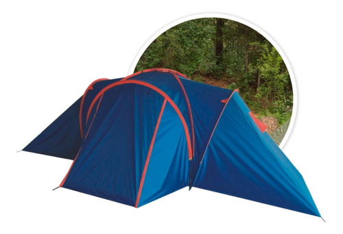 Carpa 4 Personas Kabu Pro 2 Dormitorios + Comedor Broksol