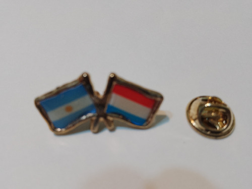 Pins Bandera Argentina Con Luxemburgo De 2 Cms X 2 Unidades 