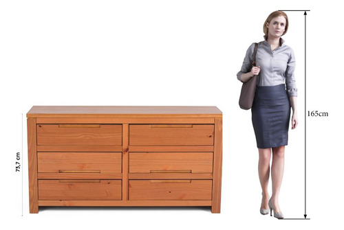 Cômoda 6 Gavetas Madma Artemobili Cor Marrom